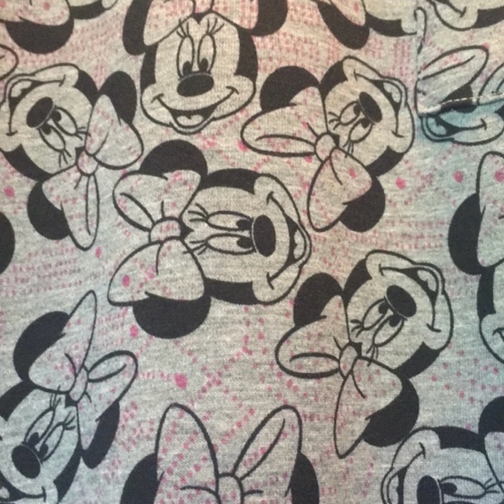 Lula Roe Minnie Mouse Dress Carly Disney Dress Gray & Pink Short Sleeves - Picture 10 of 12